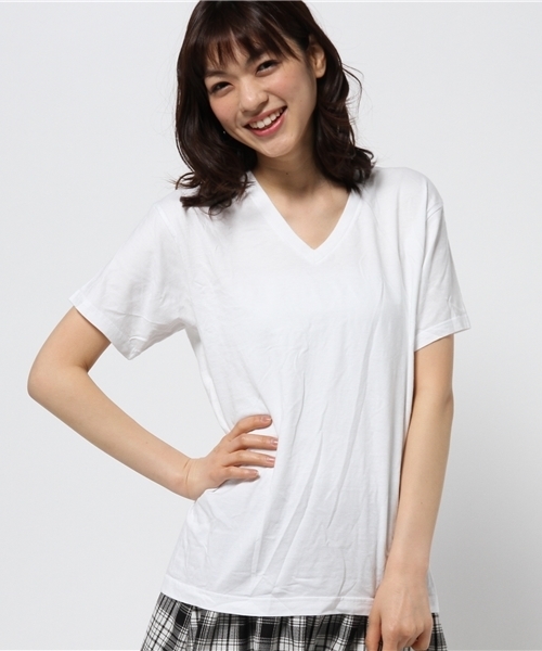 HANES（ヘインズ）の「WEGO/Hanes 2packV－T（S）（Tシャツ/カットソー・メンズ・ホワイト/ブラック・MEDIUM/LARGE）」の10枚目の写真