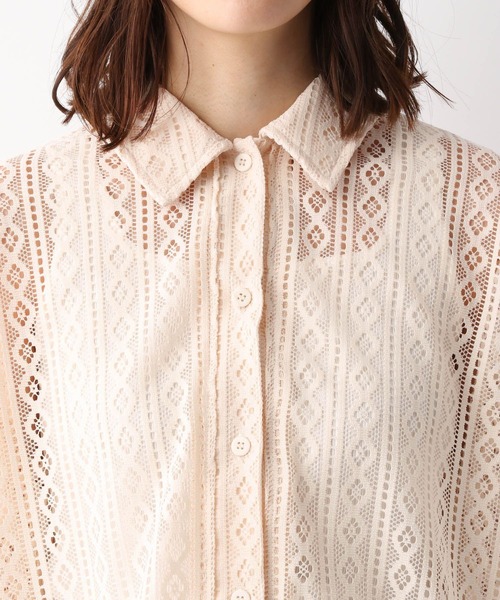 LEPSIM（レプシィム）の「マタニティ／レースシャツ長袖　298684（マタニティウェア/グッズ・レディース・オフホワイト/ブラック・FREE）」の14枚目の写真