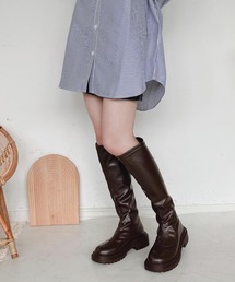 AS KNOW AS plus | ♪ストレッチロングブーツ　【2022AWアイテム】(ブーツ)