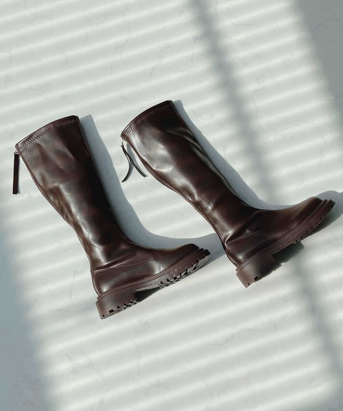 AS KNOW AS plus（アズノゥアズプラス）の「♪ストレッチロングブーツ　【2022AWアイテム】（ブーツ・レディース・ブラック/ブラウン/アイボリー・M/L）」の12枚目の写真