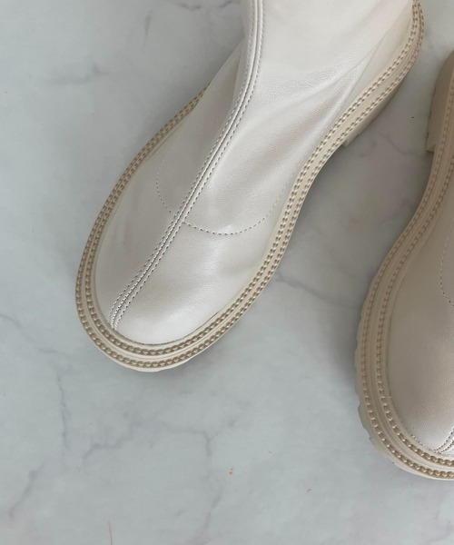 AS KNOW AS plus（アズノゥアズプラス）の「♪ストレッチロングブーツ　【2022AWアイテム】（ブーツ・レディース・ブラック/ブラウン/アイボリー・M/L）」の10枚目の写真