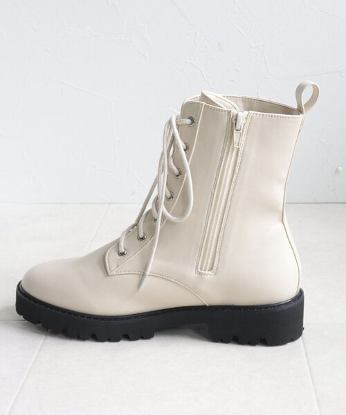 PANIER（パニエ）の「【PANIER/パニエ】レースアップミドルブーツ（ブーツ・レディース・ブラック/アイボリー・24.5/23.5）」の7枚目の写真
