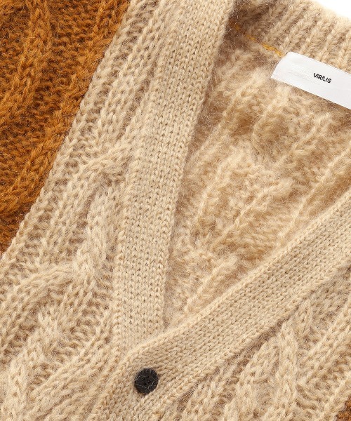 TOGA VIRILIS（トーガ ビリリース）の「TOGA VIRILIS Cable knit Cardigan トーガ ビリリース カーディガン（カーディガン/ボレロ・メンズ・ブラウン・46/48）」の3枚目の写真