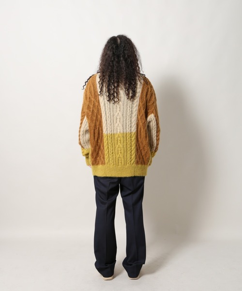 TOGA VIRILIS（トーガ ビリリース）の「TOGA VIRILIS Cable knit Cardigan トーガ ビリリース カーディガン（カーディガン/ボレロ・メンズ・ブラウン・46/48）」の5枚目の写真