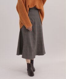 RAY CASSIN（レイカズン）の「リボン付きパネルチェックスカート（スカート）」