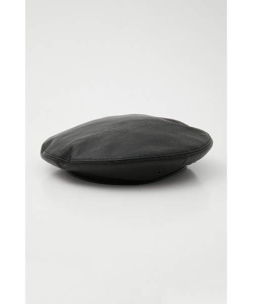 SLY(スライ)の「FAUX LEATHER BERET フォレザー ベレー(ハンチング/ベレー帽・レディース・バーガンディー/ブラック・FREE)」の3枚目の写真