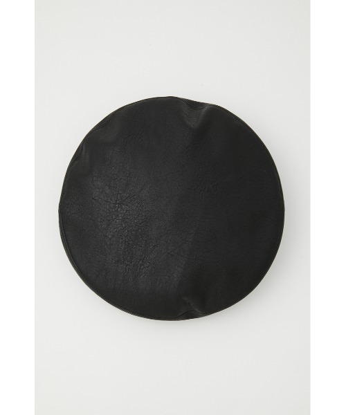 SLY(スライ)の「FAUX LEATHER BERET フォレザー ベレー(ハンチング/ベレー帽・レディース・バーガンディー/ブラック・FREE)」の5枚目の写真