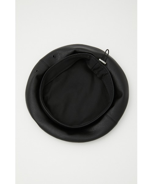 SLY(スライ)の「FAUX LEATHER BERET フォレザー ベレー(ハンチング/ベレー帽・レディース・バーガンディー/ブラック・FREE)」の9枚目の写真