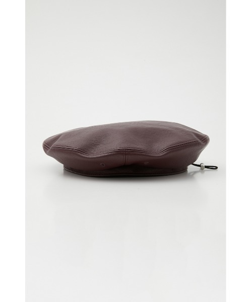 SLY(スライ)の「FAUX LEATHER BERET フォレザー ベレー(ハンチング/ベレー帽・レディース・バーガンディー/ブラック・FREE)」の11枚目の写真