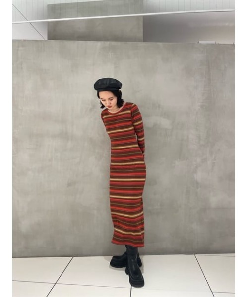 SLY(スライ)の「FAUX LEATHER BERET フォレザー ベレー(ハンチング/ベレー帽・レディース・バーガンディー/ブラック・FREE)」の17枚目の写真