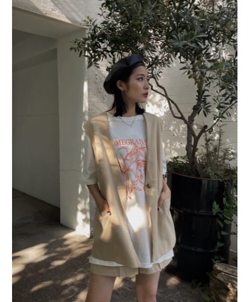 SLY(スライ)の「FAUX LEATHER BERET フォレザー ベレー(ハンチング/ベレー帽・レディース・バーガンディー/ブラック・FREE)」の22枚目の写真