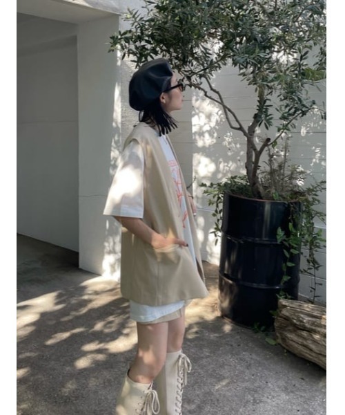 SLY(スライ)の「FAUX LEATHER BERET フォレザー ベレー(ハンチング/ベレー帽・レディース・バーガンディー/ブラック・FREE)」の21枚目の写真