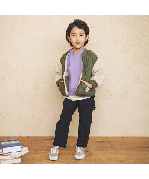 BREEZE（ブリーズ）の「リバーシブルキルトジャケット（その他アウター・キッズ・ブラック/カーキ/レインボー・110/120/80/140/90/130/100）」の5枚目の写真