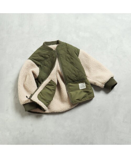 BREEZE（ブリーズ）の「リバーシブルキルトジャケット（その他アウター・キッズ・ブラック/カーキ/レインボー・110/120/80/140/90/130/100）」の14枚目の写真