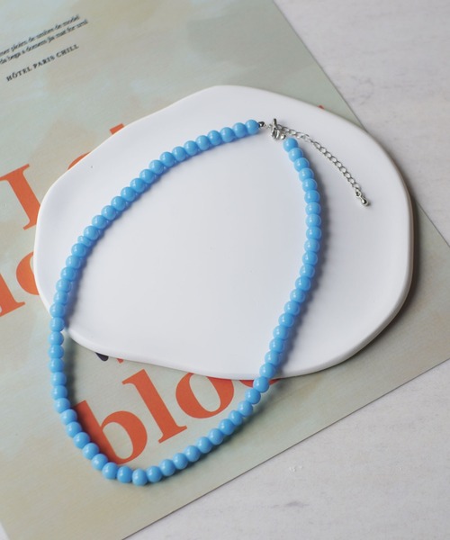 ammy.（エイミードット）の「【 ammy. / エイミードット 】 ビビッドカラー ボールビーズ ネックレス（ネックレス・レディース・オレンジ/グリーン/ブルー/ピンク/レッド/ブラック・FREE）」の4枚目の写真