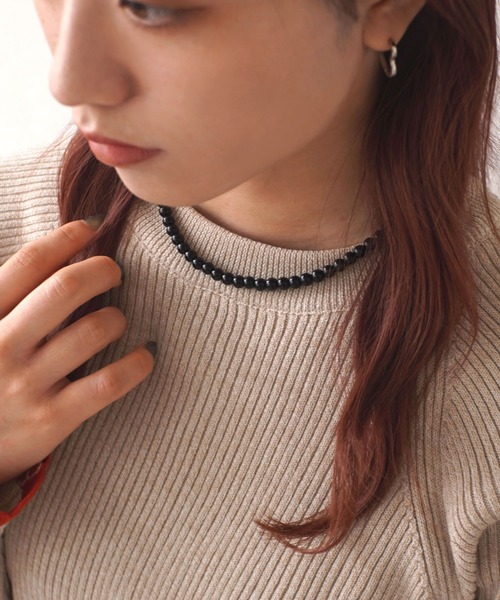 ammy.（エイミードット）の「【 ammy. / エイミードット 】 ビビッドカラー ボールビーズ ネックレス（ネックレス・レディース・オレンジ/グリーン/ブルー/ピンク/レッド/ブラック・FREE）」の2枚目の写真