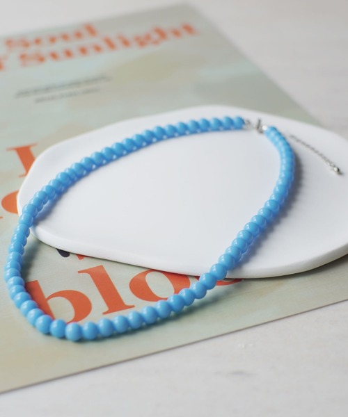 ammy.（エイミードット）の「【 ammy. / エイミードット 】 ビビッドカラー ボールビーズ ネックレス（ネックレス・レディース・オレンジ/グリーン/ブルー/ピンク/レッド/ブラック・FREE）」の7枚目の写真