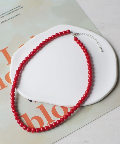 ammy.（エイミードット）の「【 ammy. / エイミードット 】 ビビッドカラー ボールビーズ ネックレス（ネックレス・レディース・オレンジ/グリーン/ブルー/ピンク/レッド/ブラック・FREE）」の15枚目の写真