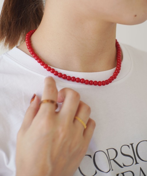 ammy.（エイミードット）の「【 ammy. / エイミードット 】 ビビッドカラー ボールビーズ ネックレス（ネックレス・レディース・オレンジ/グリーン/ブルー/ピンク/レッド/ブラック・FREE）」の17枚目の写真