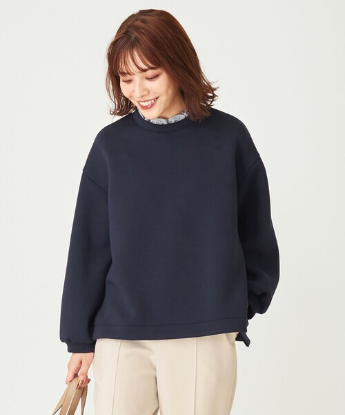 ANY SIS（エニィスィス）の「【2WAY】襟付マシュマロタッチ プルオーバー（Tシャツ/カットソー・レディース・アイボリー系/ネイビー系/ピンク系・2）」の3枚目の写真