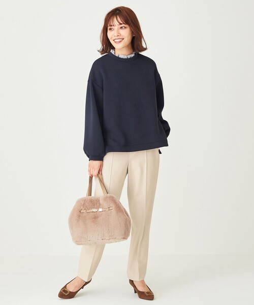 ANY SIS（エニィスィス）の「【2WAY】襟付マシュマロタッチ プルオーバー（Tシャツ/カットソー・レディース・アイボリー系/ネイビー系/ピンク系・2）」の7枚目の写真