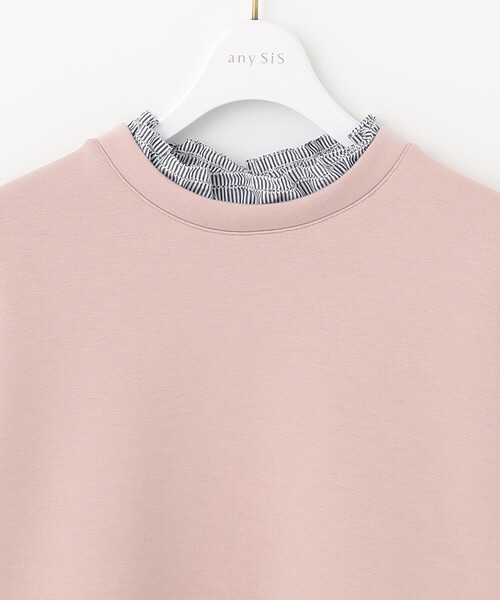 ANY SIS（エニィスィス）の「【2WAY】襟付マシュマロタッチ プルオーバー（Tシャツ/カットソー・レディース・アイボリー系/ネイビー系/ピンク系・2）」の11枚目の写真