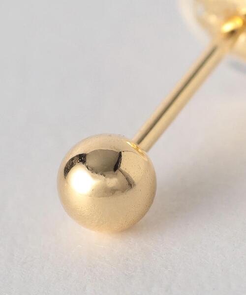 BEAUTY&YOUTH UNITED ARROWS(ビューティーアンドユースユナイテッドアローズ)の「K18 メタルボール ピアス/3mm/1P(ピアス(片耳用)・レディース・ゴールド・FREE)」の3枚目の写真