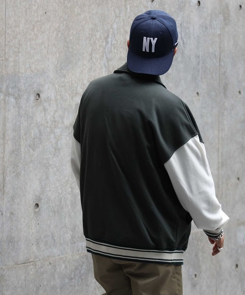 BACK NUMBER(バックナンバー)の「【BACK NUMBER】カットスタジャン(その他トップス・メンズ・グリーン/ブラック/ベージュ・L/XL/M)」の12枚目の写真