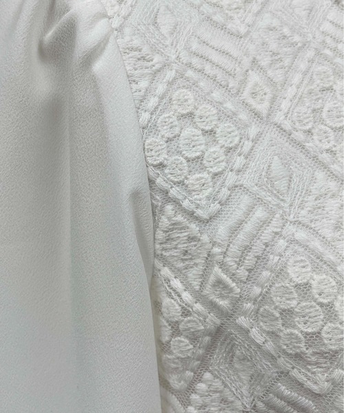 PICCIN(ピッチン)の「【HAND WASHABLE】レースレイヤードジョーゼットブラウス(シャツ/ブラウス・レディース・オフホワイト・M)」の16枚目の写真