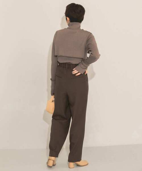 KBF（ケイビーエフ）の「『のんさん着用』オーバーショールハイネックニット（ニット/セーター・レディース・ブラック/アイボリー/モカ・ONE）」の9枚目の写真