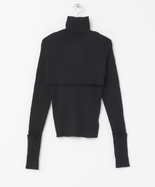 KBF（ケイビーエフ）の「『のんさん着用』オーバーショールハイネックニット（ニット/セーター・レディース・ブラック/アイボリー/モカ・ONE）」の11枚目の写真