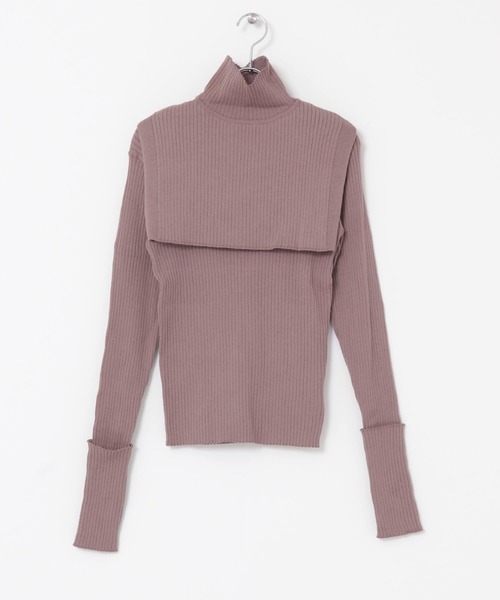 KBF（ケイビーエフ）の「『のんさん着用』オーバーショールハイネックニット（ニット/セーター・レディース・ブラック/アイボリー/モカ・ONE）」の22枚目の写真