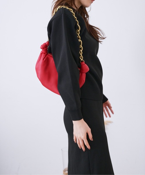 FREE'S MART（フリーズマート）の「◆12G総針クルーネックニット（ニット/セーター・レディース・ホワイト/ブラック/ブルー・FREE）」の8枚目の写真