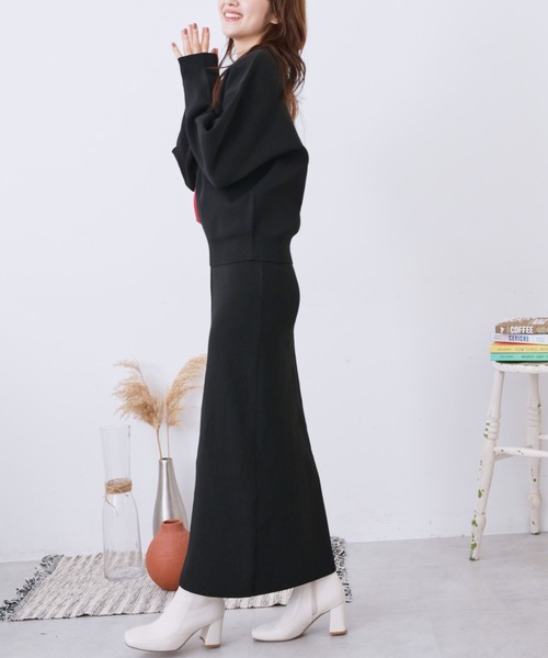 FREE'S MART（フリーズマート）の「◆12G総針クルーネックニット（ニット/セーター・レディース・ホワイト/ブラック/ブルー・FREE）」の11枚目の写真