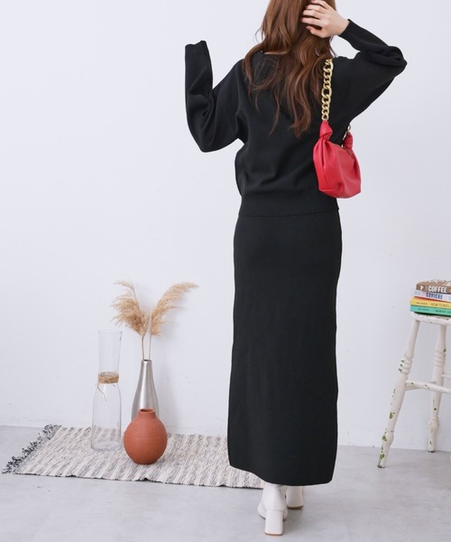 FREE'S MART（フリーズマート）の「◆12G総針クルーネックニット（ニット/セーター・レディース・ホワイト/ブラック/ブルー・FREE）」の5枚目の写真