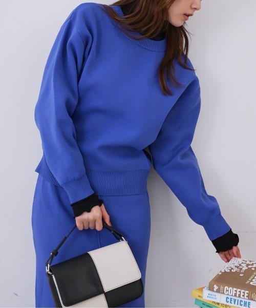 FREE'S MART（フリーズマート）の「◆12G総針クルーネックニット（ニット/セーター・レディース・ホワイト/ブラック/ブルー・FREE）」の19枚目の写真