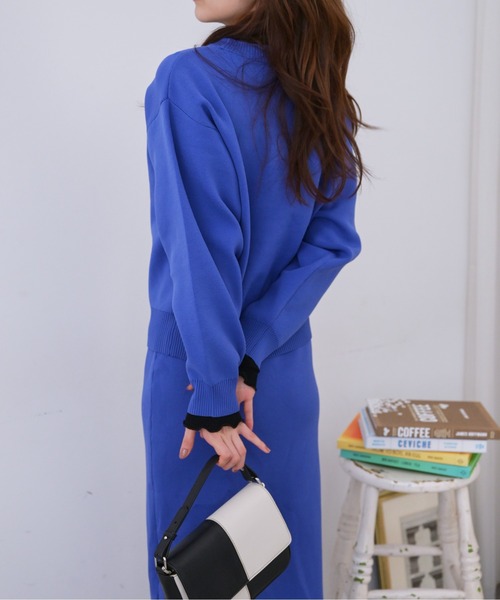 FREE'S MART（フリーズマート）の「◆12G総針クルーネックニット（ニット/セーター・レディース・ホワイト/ブラック/ブルー・FREE）」の16枚目の写真