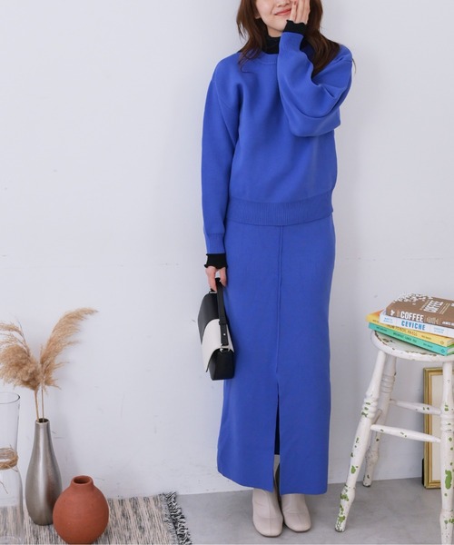 FREE'S MART（フリーズマート）の「◆12G総針クルーネックニット（ニット/セーター・レディース・ホワイト/ブラック/ブルー・FREE）」の9枚目の写真