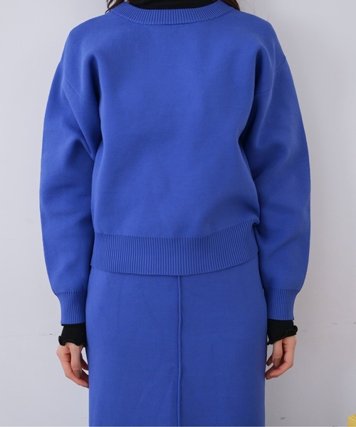 FREE'S MART（フリーズマート）の「◆12G総針クルーネックニット（ニット/セーター・レディース・ホワイト/ブラック/ブルー・FREE）」の6枚目の写真