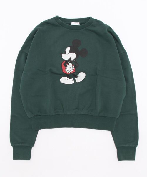 LOWRYS FARM（ローリーズファーム）の「Mickeyｼｮｰﾄｽｳｪｯﾄ（Tシャツ/カットソー・レディース・グレー/アイボリー/グリーン・FREE）」の3枚目の写真