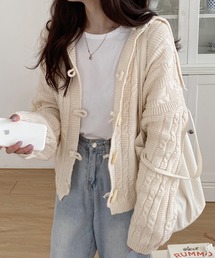 shopnikoniko（ショップニコニコ）の「トグルボタン ダッフル ニットカーディガン（カーディガン/ボレロ）」