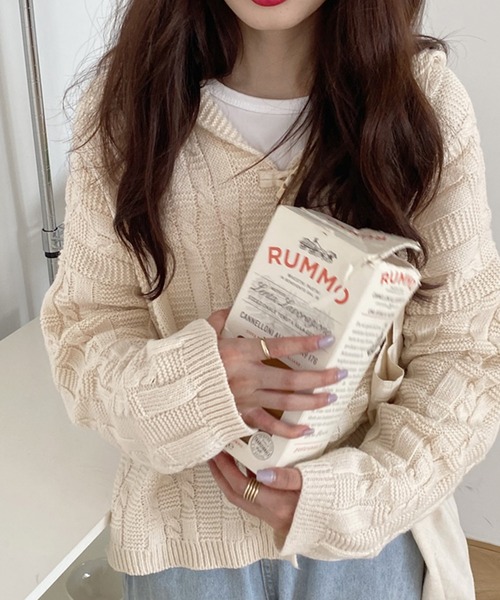 shopnikoniko（ショップニコニコ）の「トグルボタン ダッフル ニットカーディガン（カーディガン/ボレロ・レディース・アイボリー・フリー）」の16枚目の写真