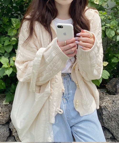 shopnikoniko（ショップニコニコ）の「トグルボタン ダッフル ニットカーディガン（カーディガン/ボレロ・レディース・アイボリー・フリー）」の15枚目の写真