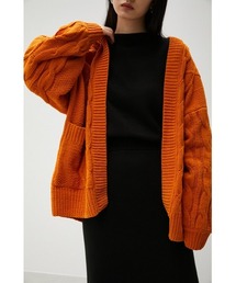 AZUL BY MOUSSYiAY[oC}EW[jCHENILLE CABLE KNIT CARDIGAN/VFj[P[ujbgJ[fBKiJ[fBK/{j