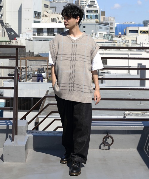 ８(eight)（エイト）の「ジャガード大柄ニットベスト（ベスト・メンズ・グリーン系その他/ブルー系その他/ブラック系その他/グレー系その他/イエロー系その他/ブラック系その他2・MEDIUM/LARGE）」の12枚目の写真