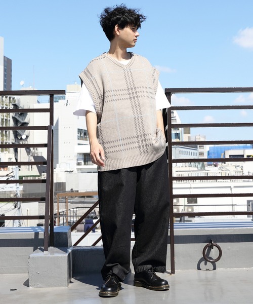 ８(eight)（エイト）の「ジャガード大柄ニットベスト（ベスト・メンズ・グリーン系その他/ブルー系その他/ブラック系その他/グレー系その他/イエロー系その他/ブラック系その他2・MEDIUM/LARGE）」の16枚目の写真
