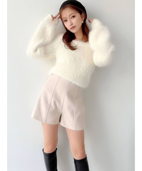 RESEXXY(リゼクシー)の「ハイウエストベーシックショートパンツ(その他パンツ・レディース・アイボリー/ブラック/ブラウン・FREE)」の5枚目の写真