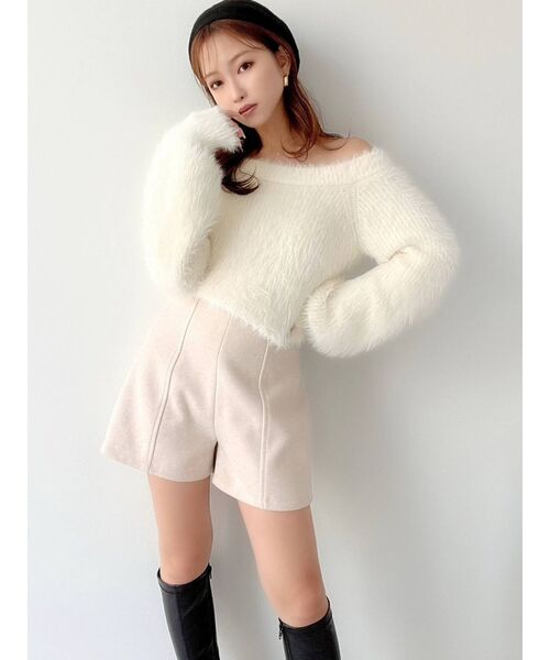 RESEXXY(リゼクシー)の「ハイウエストベーシックショートパンツ(その他パンツ・レディース・アイボリー/ブラック/ブラウン・FREE)」の6枚目の写真