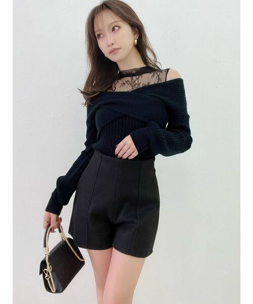 RESEXXY(リゼクシー)の「ハイウエストベーシックショートパンツ(その他パンツ・レディース・アイボリー/ブラック/ブラウン・FREE)」の10枚目の写真