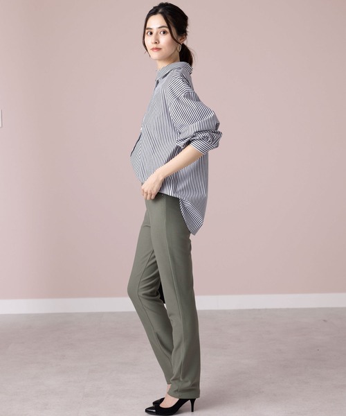 BELLUNA PLUS(ベルーナ)の「なめらかボンディング美脚パンツ股下65cm(その他パンツ・レディース・オリーブ/チャコール/チェック/ブラック/グレイッシュベージュ/ブラック系その他/モカ/ブラック系/ブラック系その他3/ブラック系その他2・LARGE/X-LARGE/MEDIUM/SMALL)」の12枚目の写真